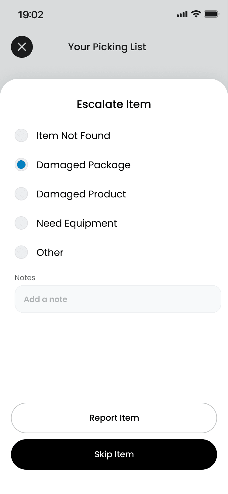 Expedite found item confirmation