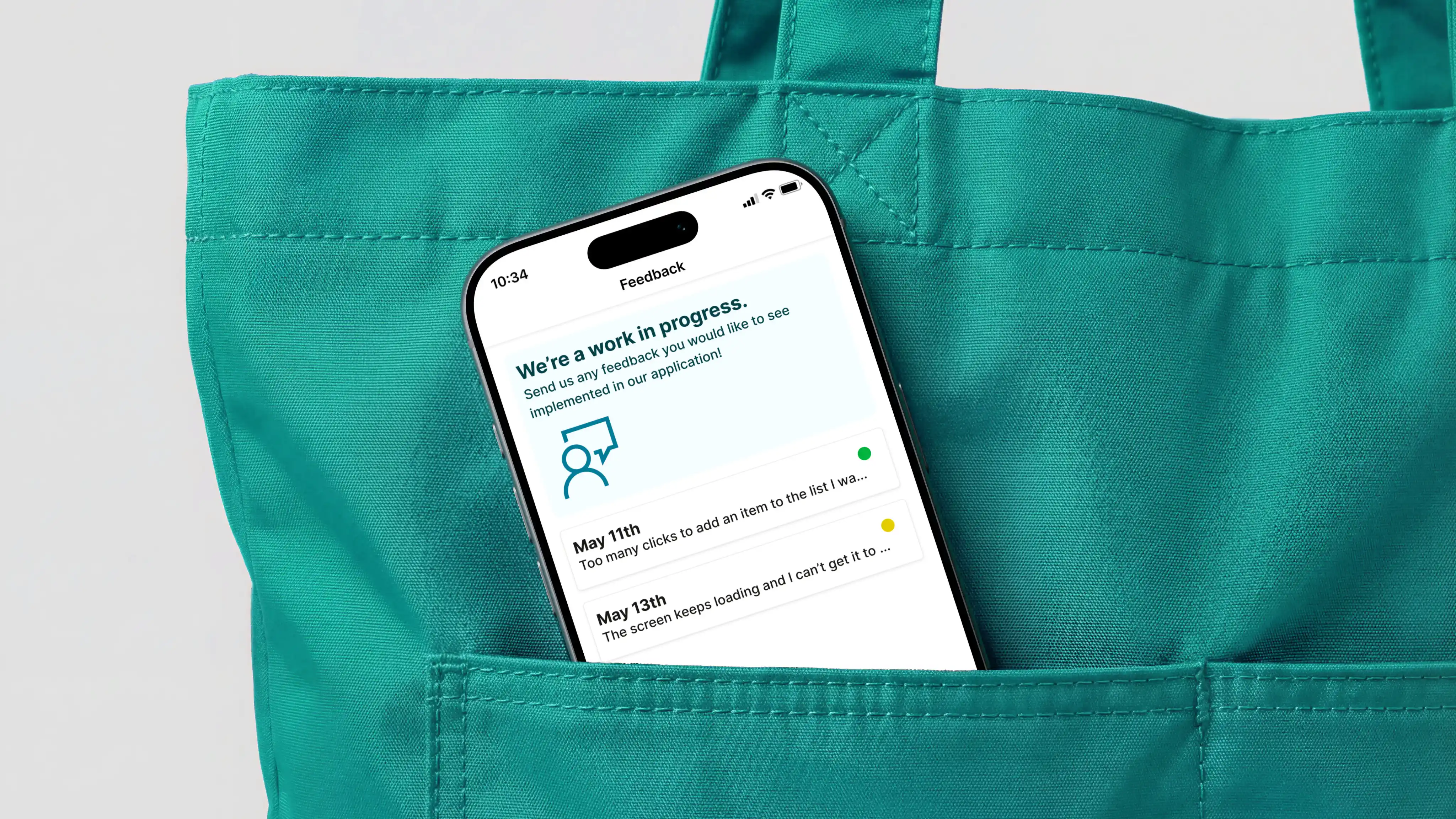 Stocate feedback screen